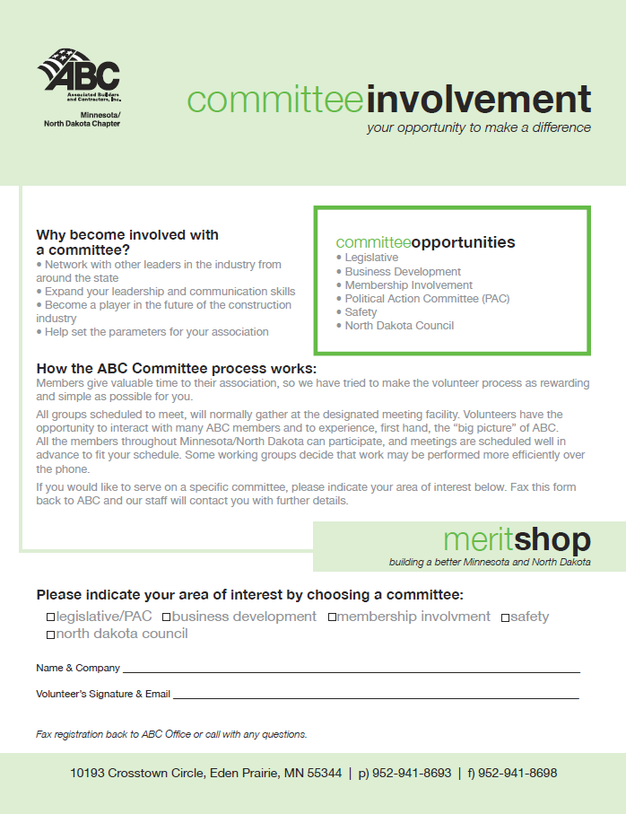 Committee Involvement